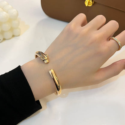 [Olivia JW]PANTHERE GOLD OPEN BRACELET