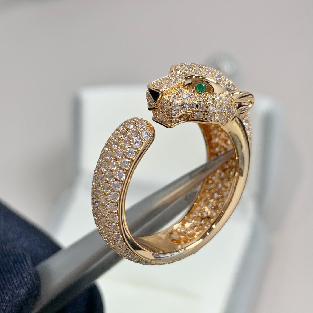 [Olivia JW]PANTHERE PINK GOLD DIAMOND RING