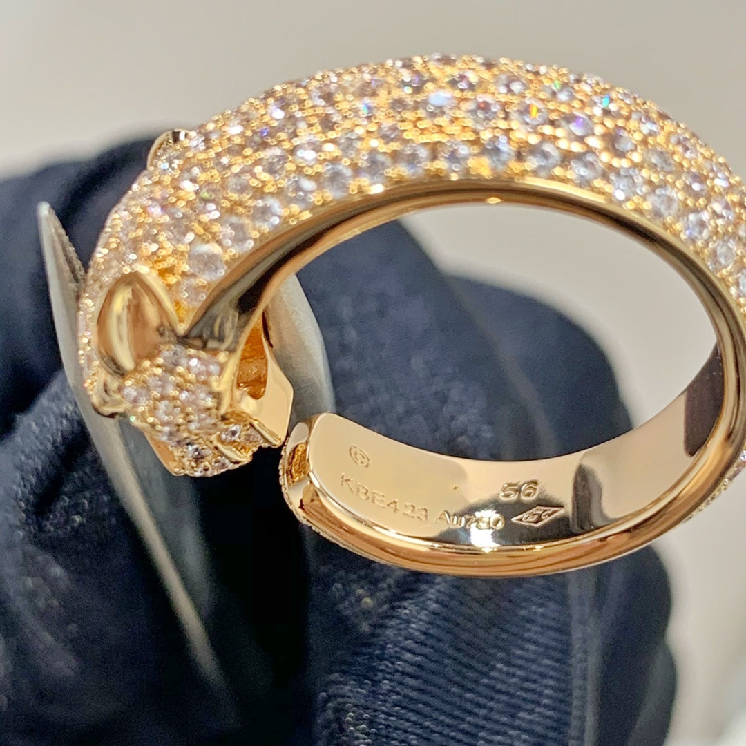 [Olivia JW]PANTHERE PINK GOLD DIAMOND RING