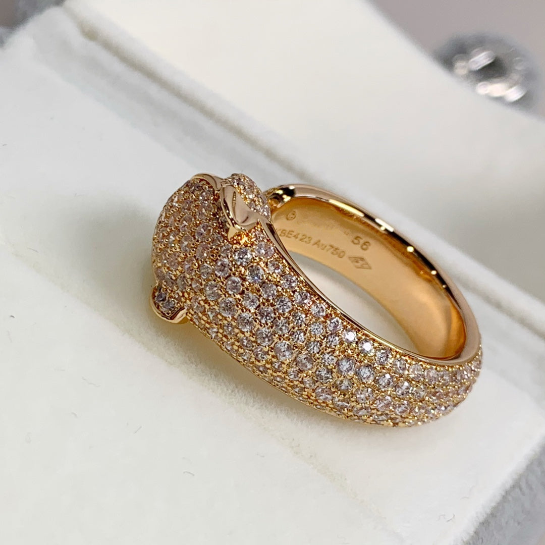[Olivia JW]PANTHERE PINK GOLD DIAMOND RING