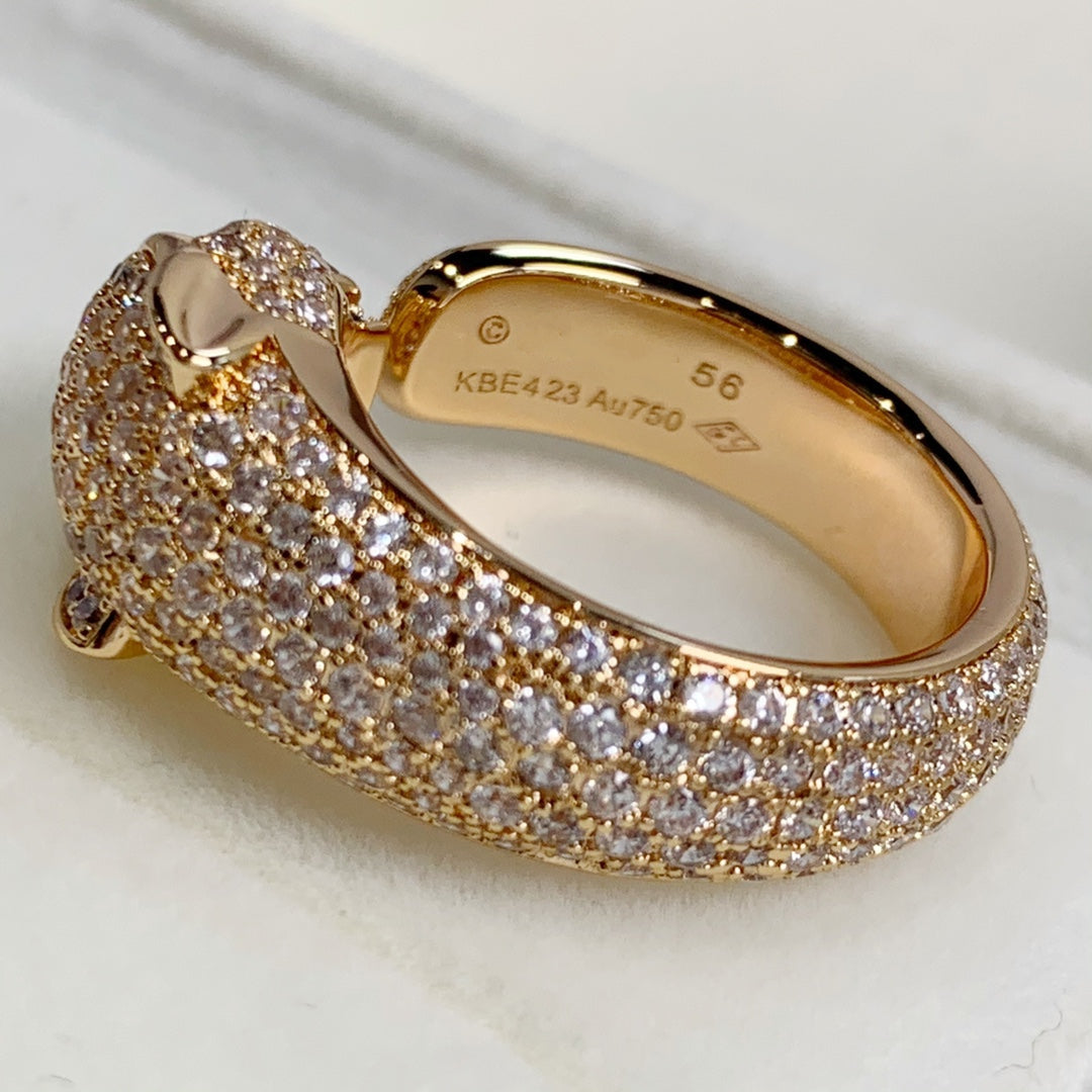 [Olivia JW]PANTHERE PINK GOLD DIAMOND RING