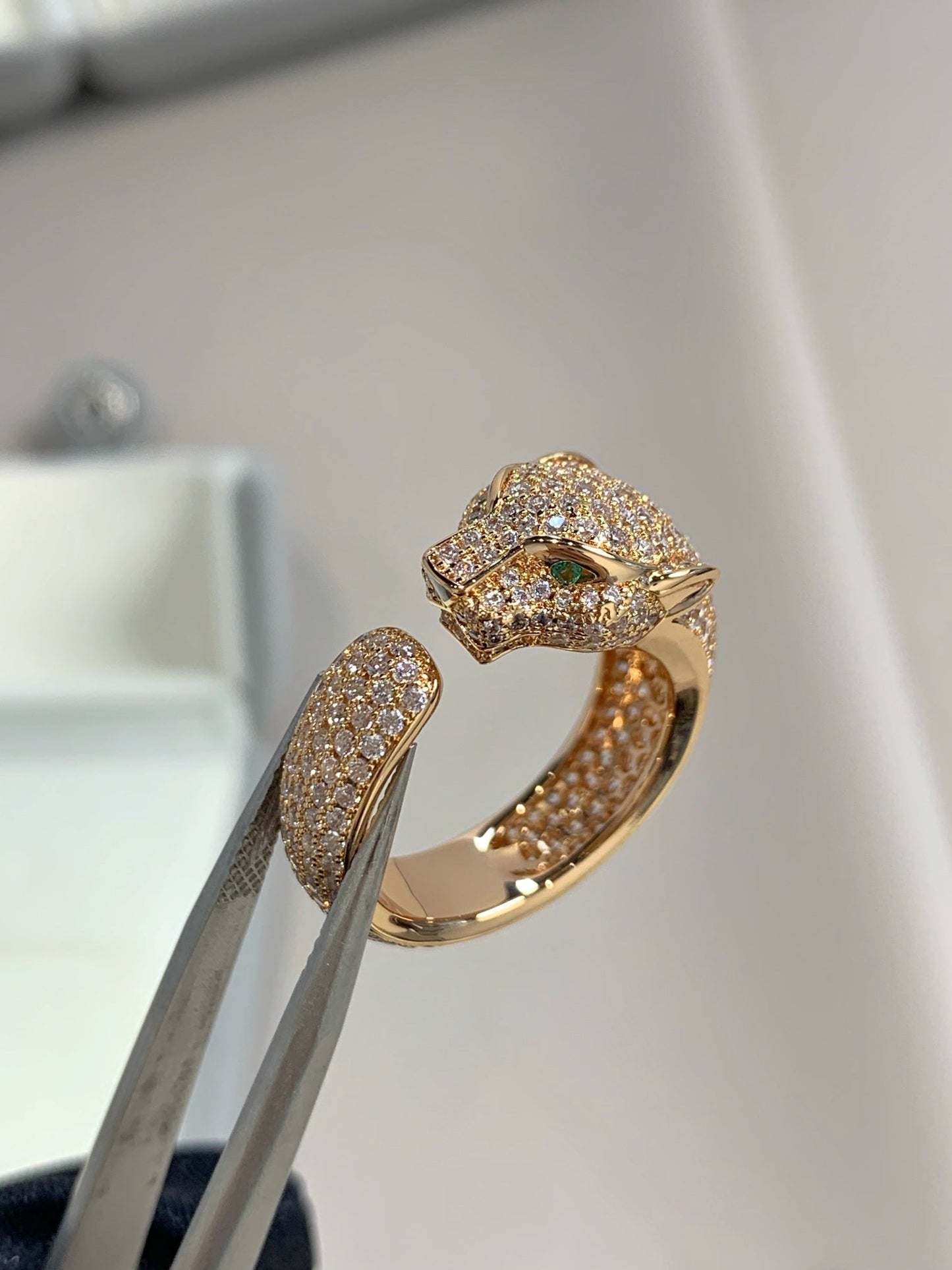 [Olivia JW]PANTHERE PINK GOLD DIAMOND RING
