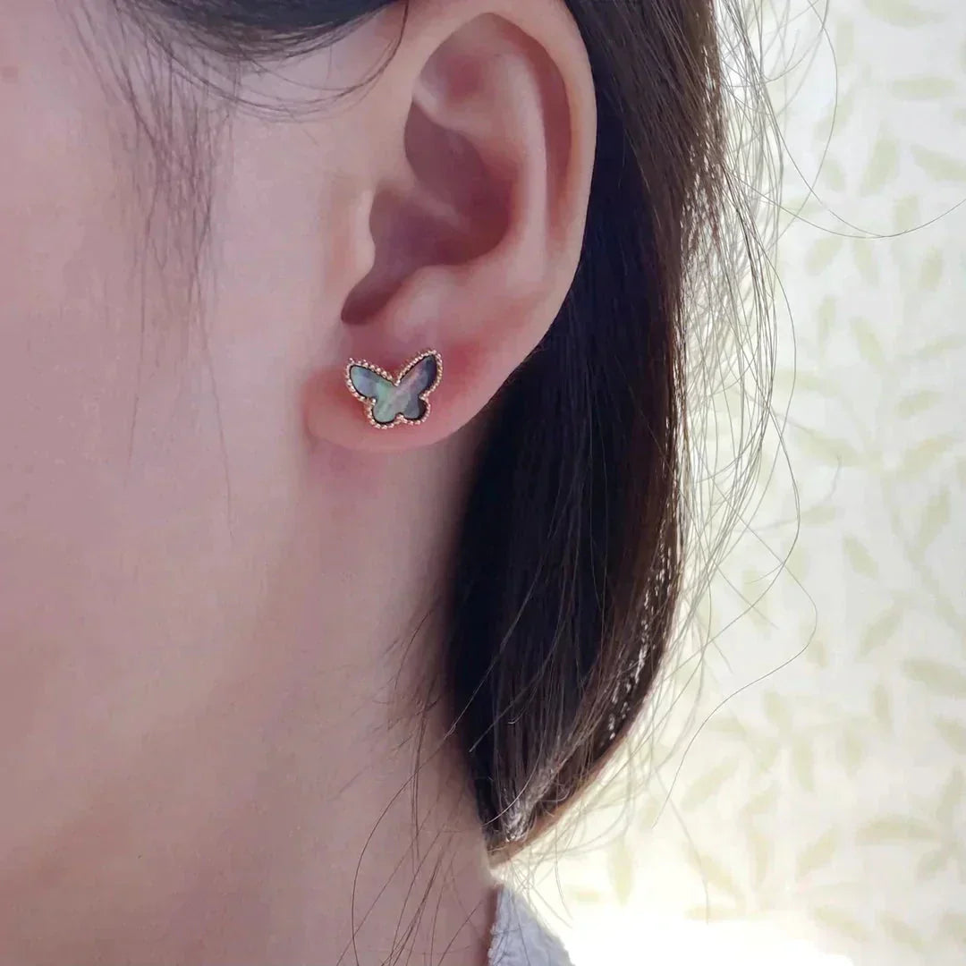 [Olivia JW]BUTTERFLY DARK MOP  EARRINGS