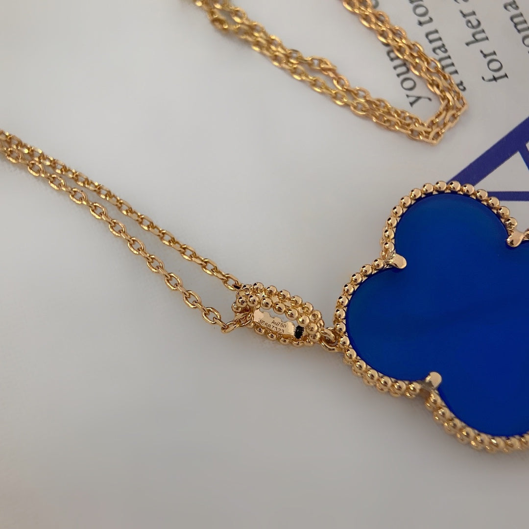 [Olivia JW]CLOVER 25MM NECKLACE TURQUOISE ROSE GOLD