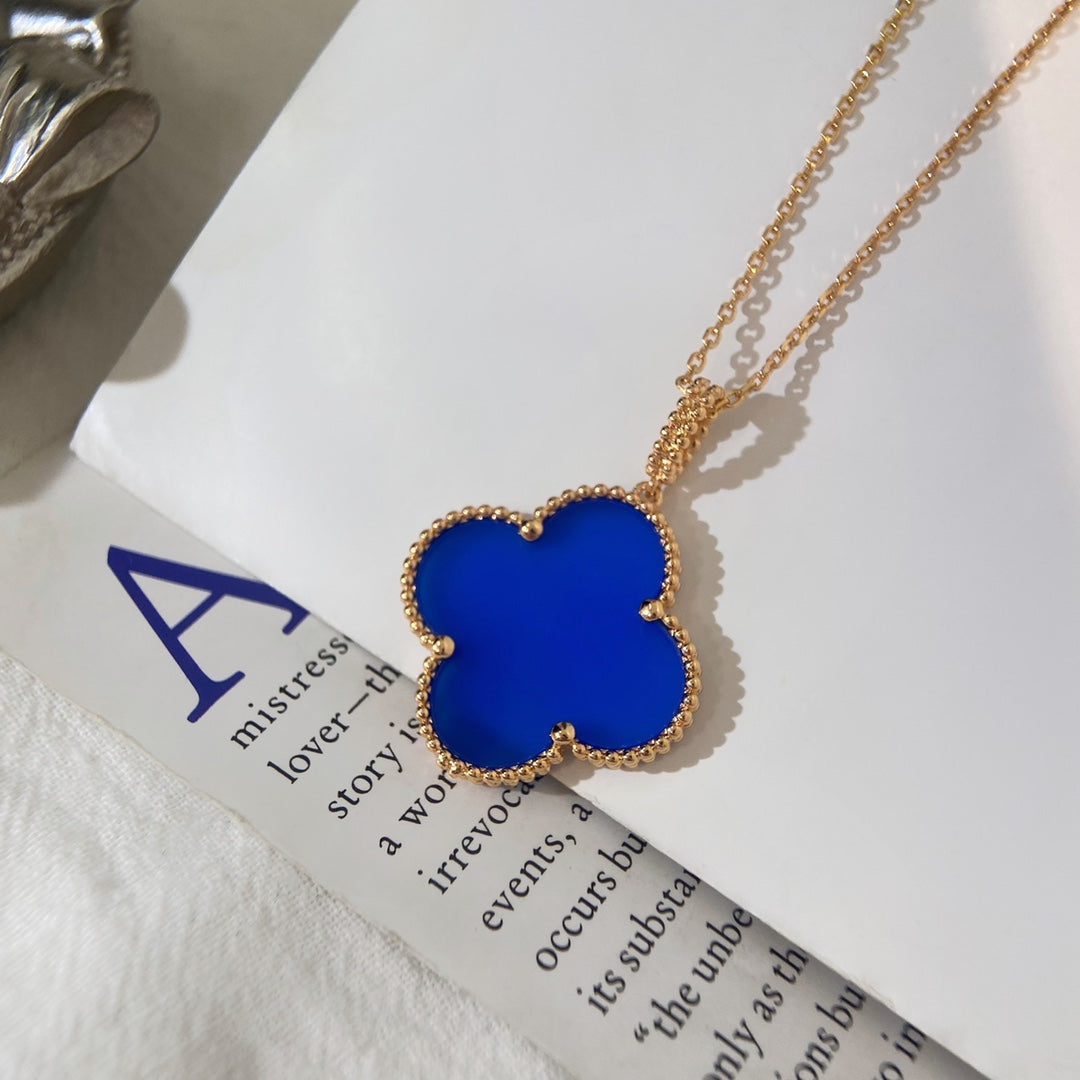[Olivia JW]CLOVER 25MM NECKLACE TURQUOISE ROSE GOLD