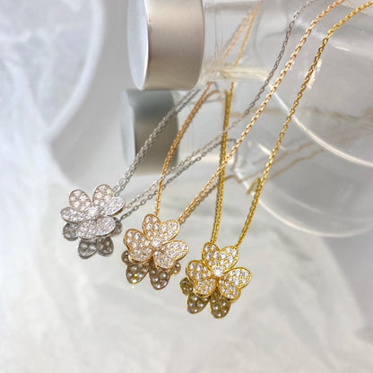 [Olivia JW]FLOWER DIAMOND NECKLACE