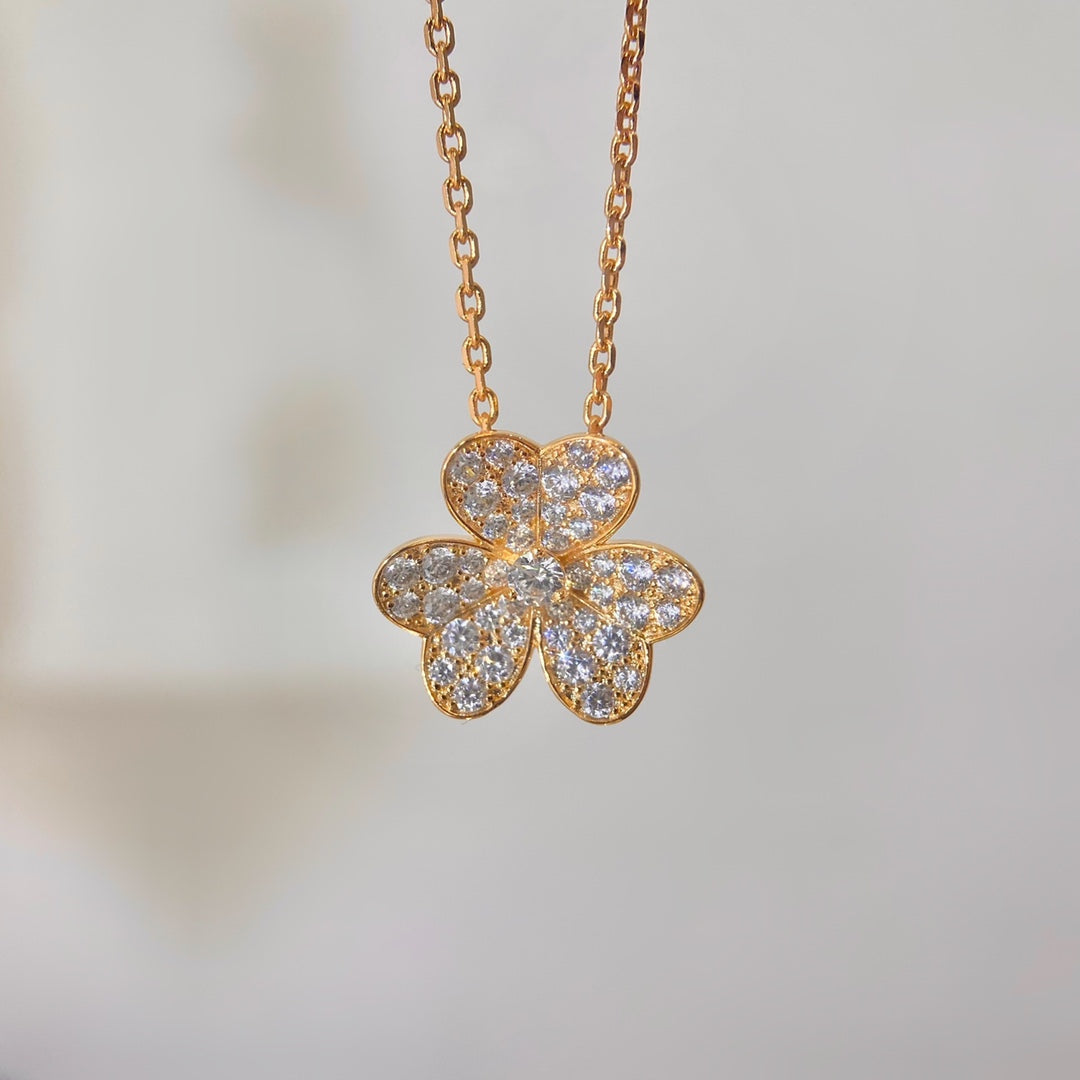[Olivia JW]FLOWER DIAMOND NECKLACE