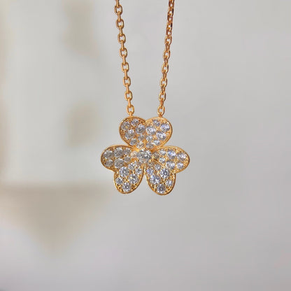 [Olivia JW]FLOWER DIAMOND NECKLACE