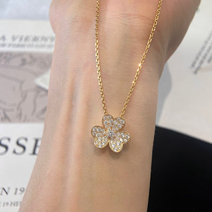 [Olivia JW]FLOWER DIAMOND NECKLACE