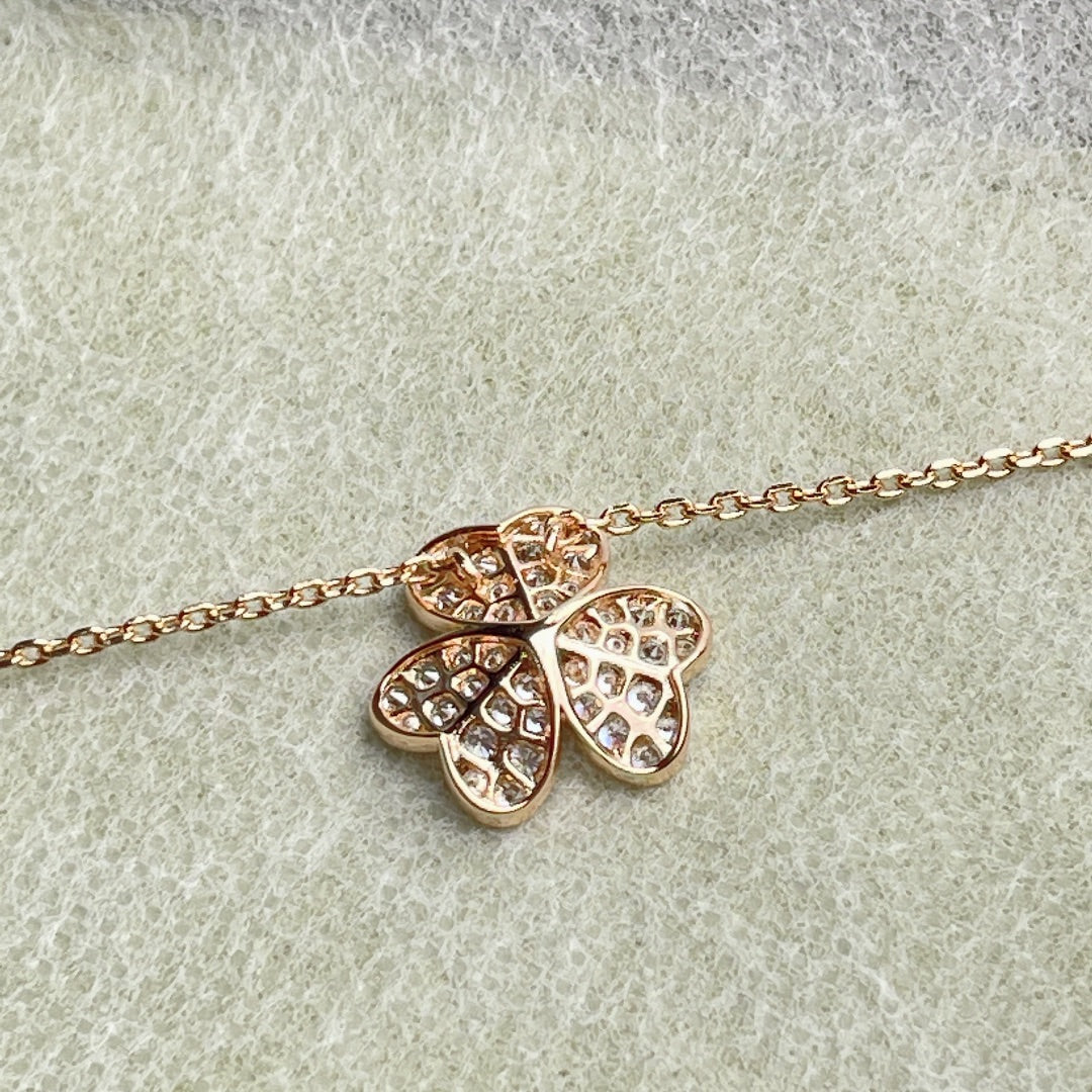[Olivia JW]FLOWER DIAMOND NECKLACE