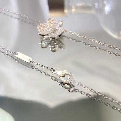 [Olivia JW]FLOWER DIAMOND NECKLACE