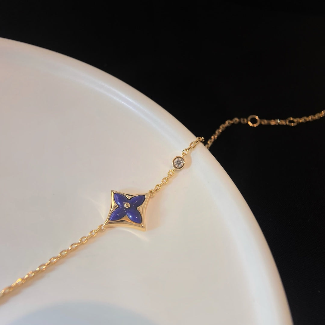 [Olivia JW]COLOR STAR PINK GOLD DIAMOND BRACELET