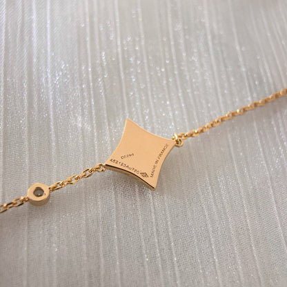 [Olivia JW]COLOR STAR PINK GOLD DIAMOND BRACELET