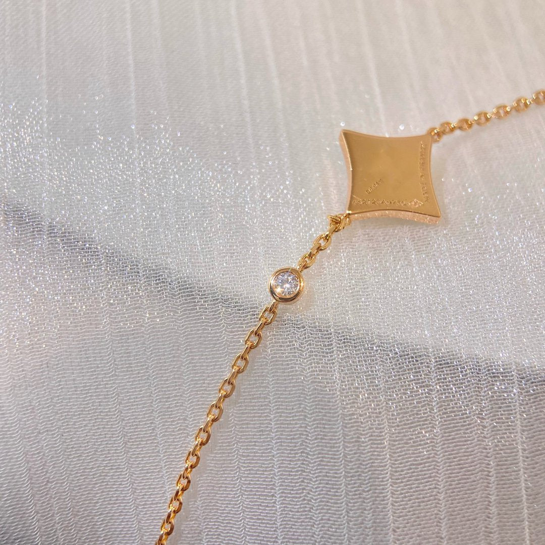 [Olivia JW]COLOR STAR CARNELIAN PINK GOLD DIAMOND BRACELET