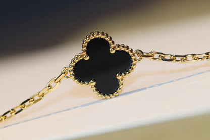 [Olivia JW]CLOVER 20 MOTIFS ONYX ROSE GOLD