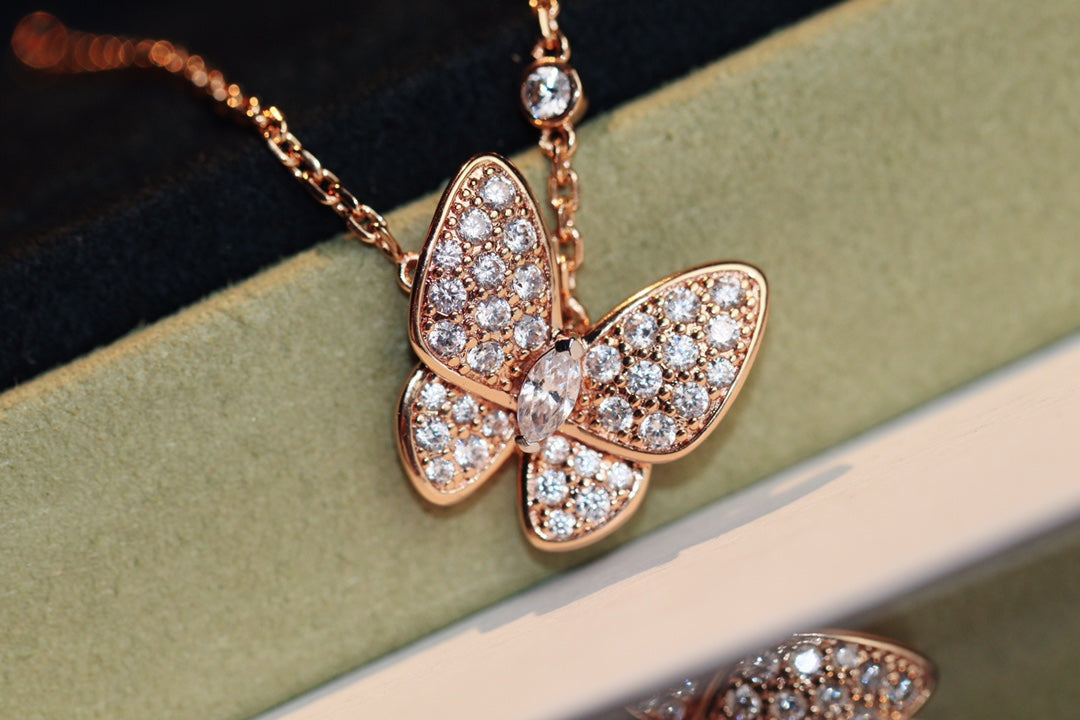 [Olivia JW]BUTTERFLY DIAMOND NECKLACE