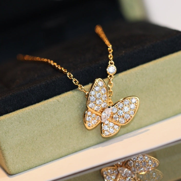 [Olivia JW]BUTTERFLY DIAMOND NECKLACE