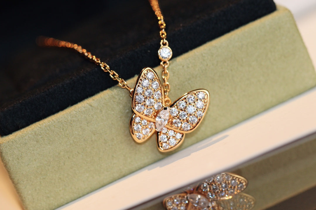 [Olivia JW]BUTTERFLY DIAMOND NECKLACE