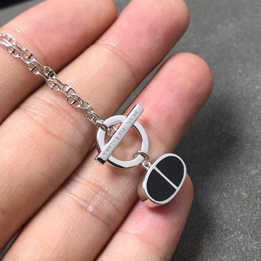 [Olivia JW]CHAINE VERSO BLACK CERAMIC  NECKLACE