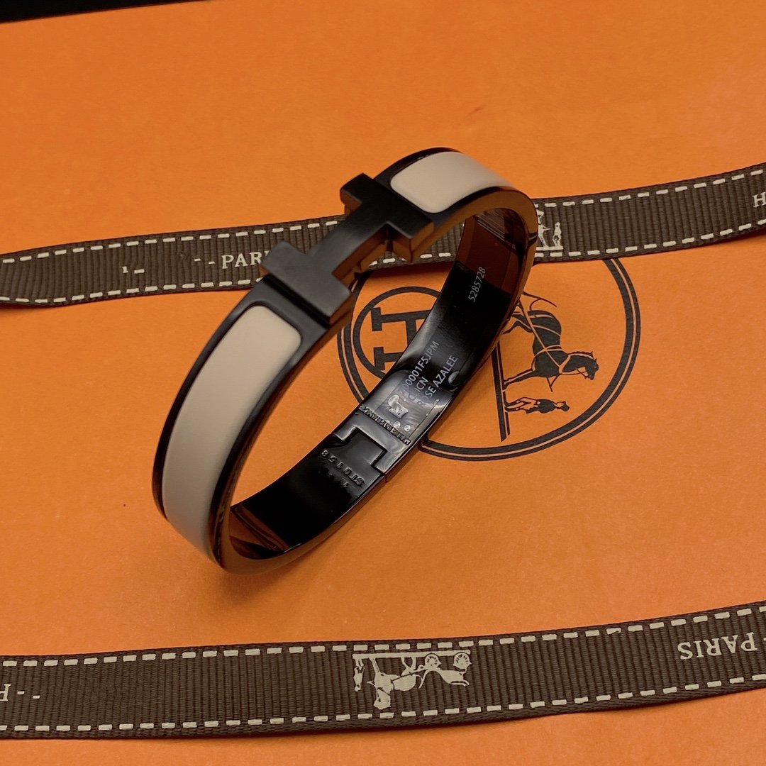 [Olivia JW]H BRACELET 12MM BLACK BEIGE CERAMIC