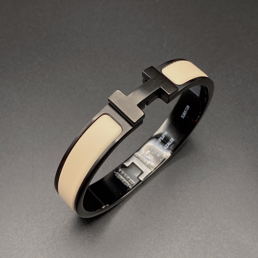 [Olivia JW]H BRACELET 12MM BLACK BEIGE CERAMIC