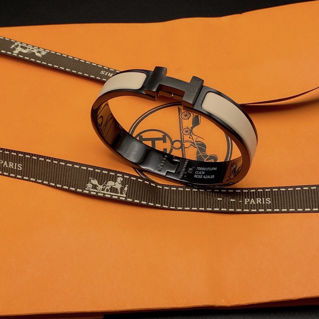 [Olivia JW]H BRACELET 12MM BLACK BEIGE CERAMIC