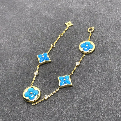 [Olivia JW]STAR AND SUN TURQUOISE 4 MOTIFS 3 DIAMONDS