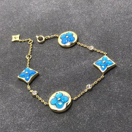 [Olivia JW]STAR AND SUN TURQUOISE 4 MOTIFS 3 DIAMONDS