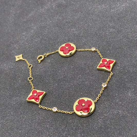 [Olivia JW]STAR AND SUN CARNELIAN 4 MOTIFS 3 DIAMONDS