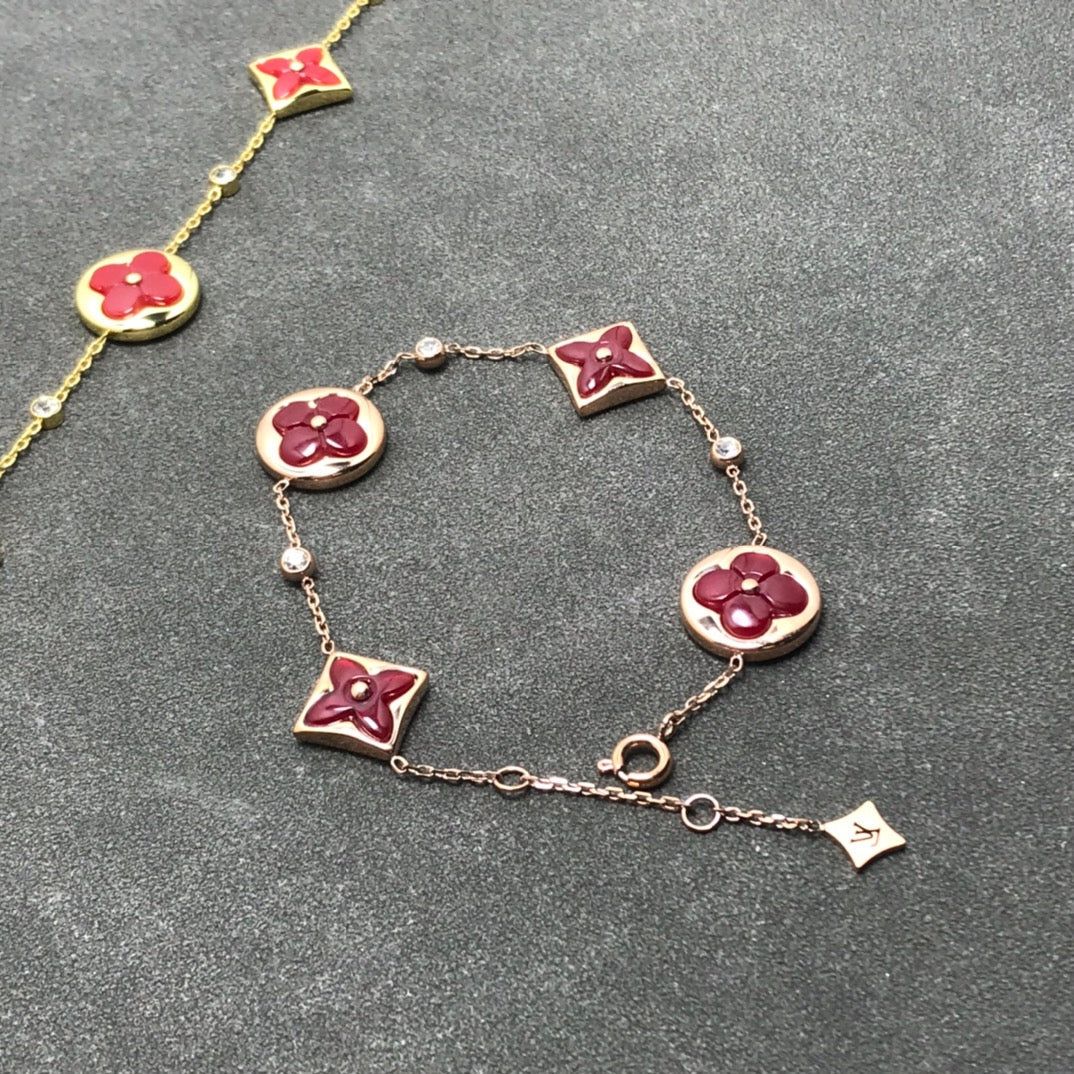 [Olivia JW]STAR AND SUN CARNELIAN 4 MOTIFS 3 DIAMONDS