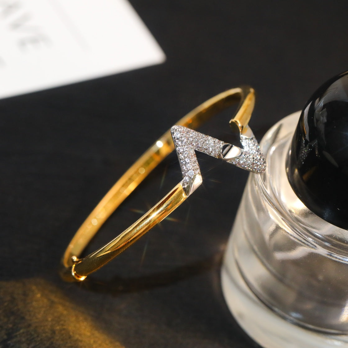 [Olivia JW]VOLTE UPSITE DOWN GOLD DIAMOND BRACELET