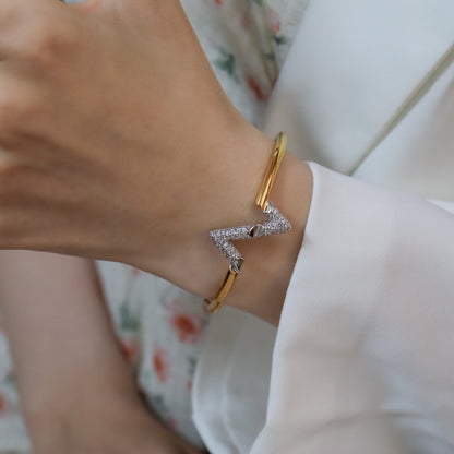 [Olivia JW]VOLTE UPSITE DOWN GOLD DIAMOND BRACELET
