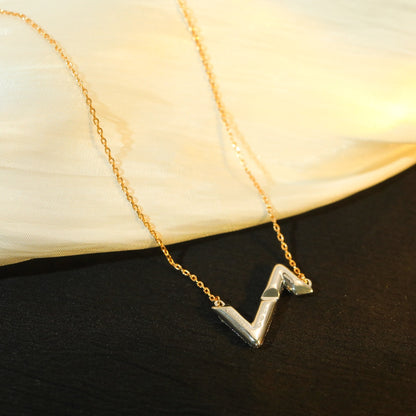 [Olivia JW]VOLT SILVER DIAMOND PEDANT NECKLACE