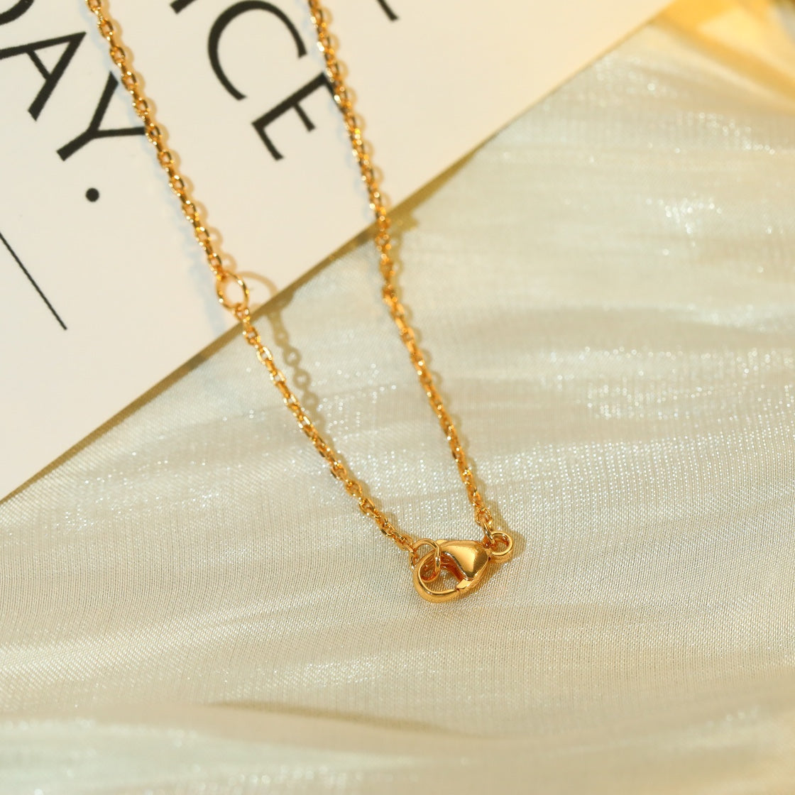 [Olivia JW]VOLT SILVER DIAMOND PEDANT NECKLACE