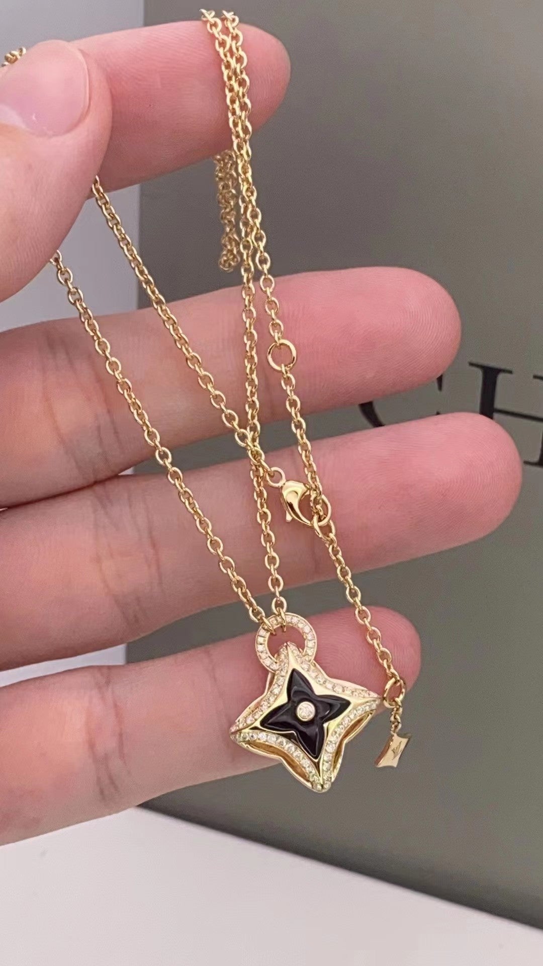 [Olivia JW]STAR PEDANT PINK GOLD DIAMOND NECKLACE