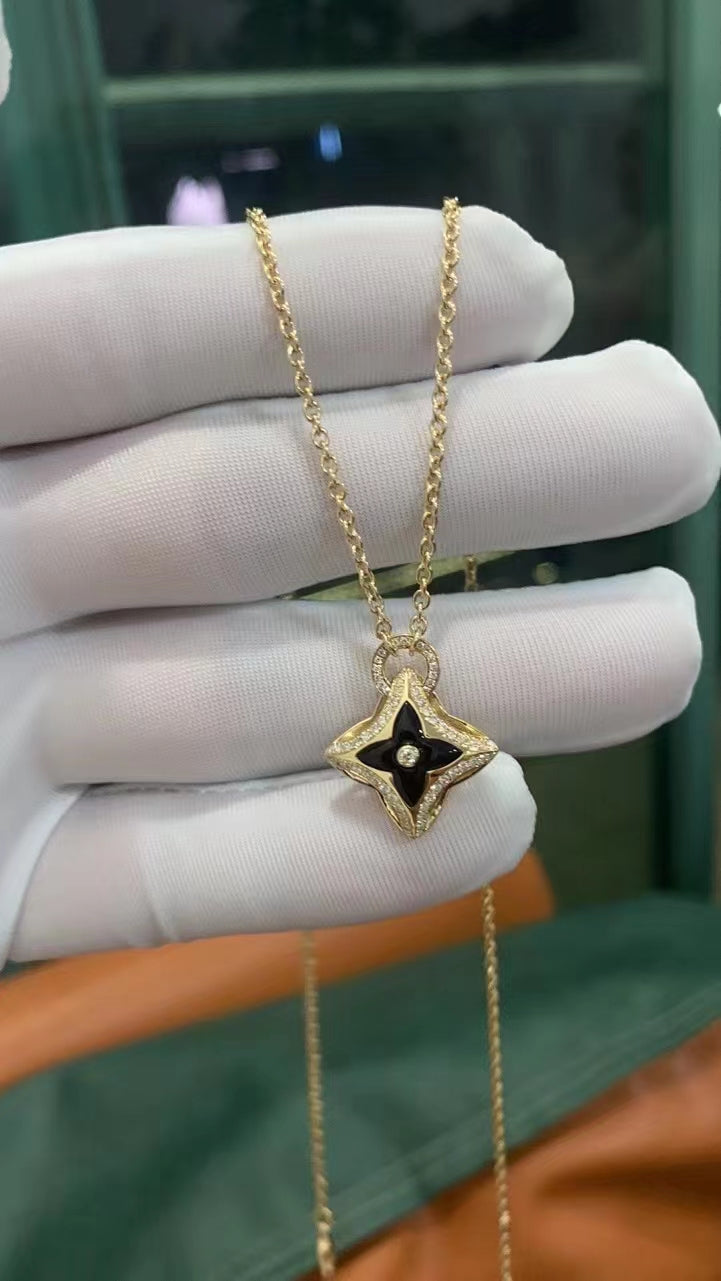 [Olivia JW]STAR PEDANT PINK GOLD DIAMOND NECKLACE
