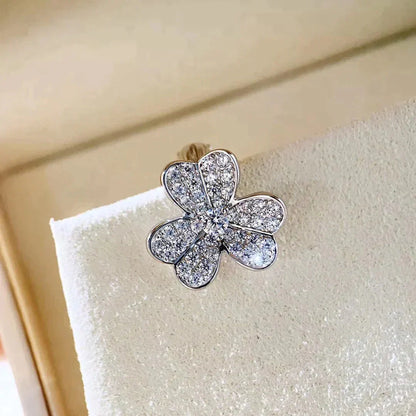 [Olivia JW]CLOVER COMOS DIAMOND EARRINGS SILVER