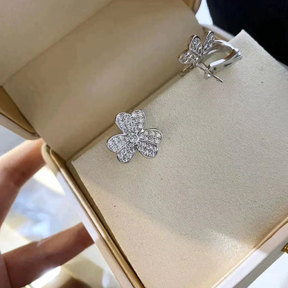 [Olivia JW]CLOVER COMOS DIAMOND EARRINGS SILVER