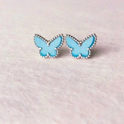 [Olivia JW]BUTTERFLY TURQUOISE EARRINGS SILVER