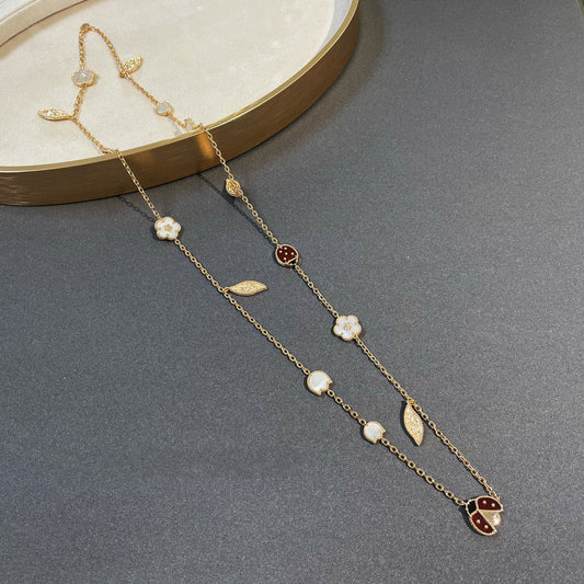 [Olivia JW]LUCKY SPRING 15 MOTIFS GOLD NECKLACE