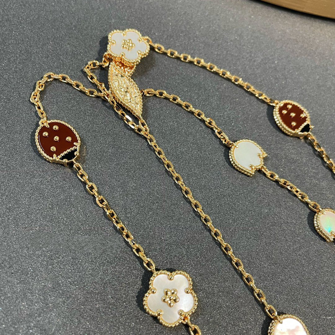 [Olivia JW]LUCKY SPRING 15 MOTIFS GOLD NECKLACE