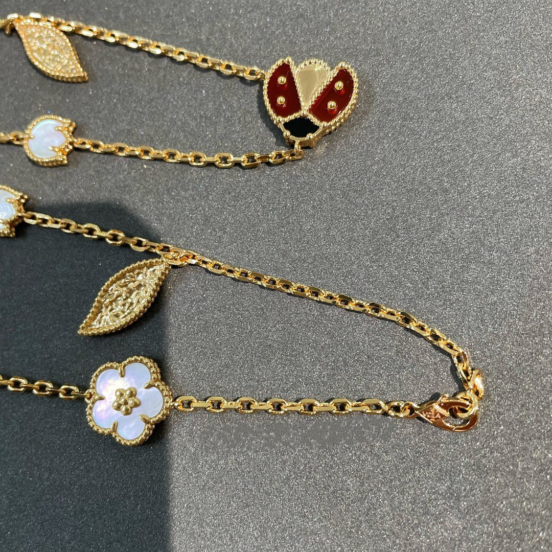 [Olivia JW]LUCKY SPRING 15 MOTIFS GOLD NECKLACE
