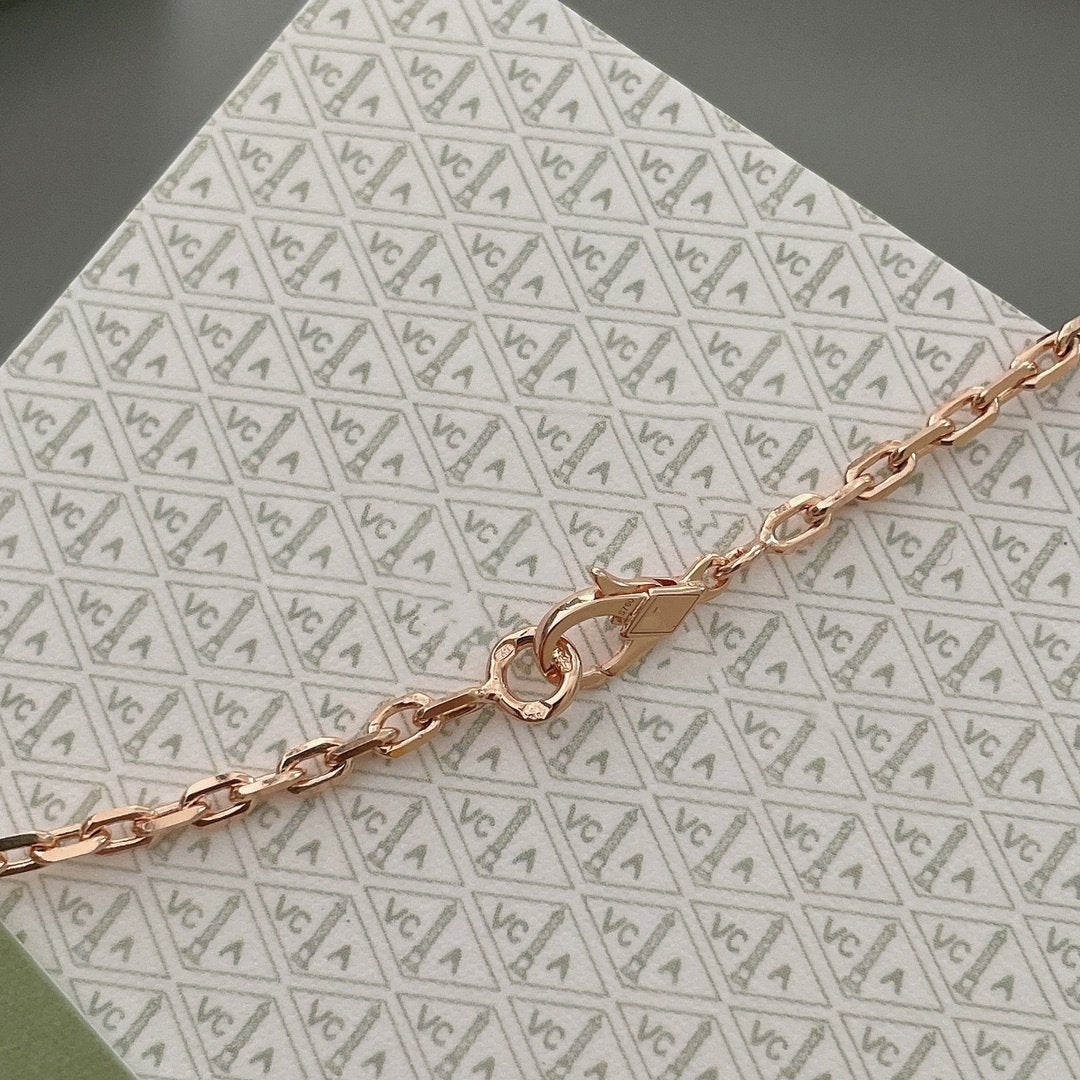 [Olivia JW]LUCKY SPRING 15 MOTIFS ROSE GOLD NECKLACE