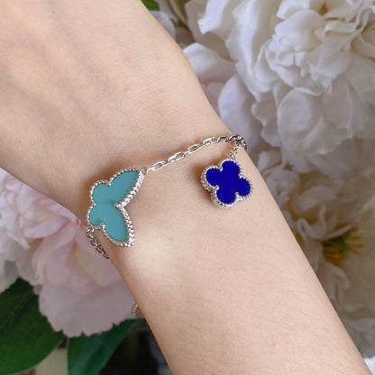 [Olivia JW]LUCKY SPRING SILVER BRACELET 4 MOTIF