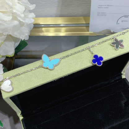 [Olivia JW]LUCKY SPRING SILVER BRACELET 4 MOTIF