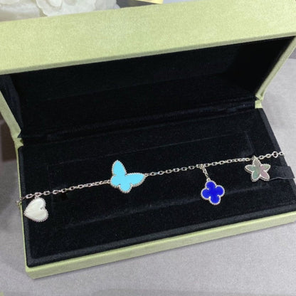 [Olivia JW]LUCKY SPRING SILVER BRACELET 4 MOTIF