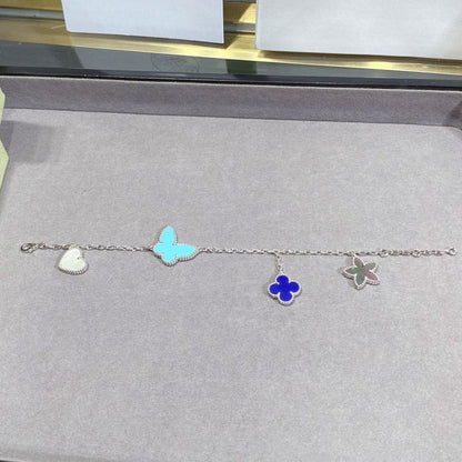 [Olivia JW]LUCKY SPRING SILVER BRACELET 4 MOTIF