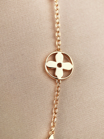 [Olivia JW]STAR AND SUN 7 MOTIFS GOLD BRACELET