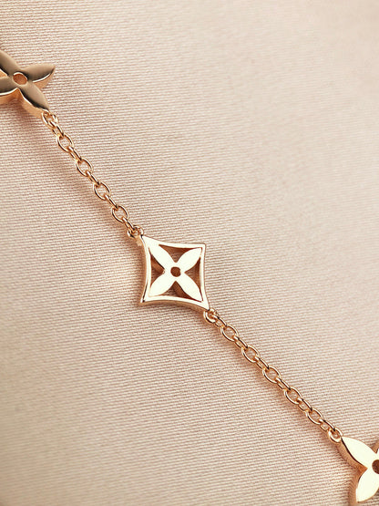 [Olivia JW]STAR AND SUN 7 MOTIFS GOLD BRACELET