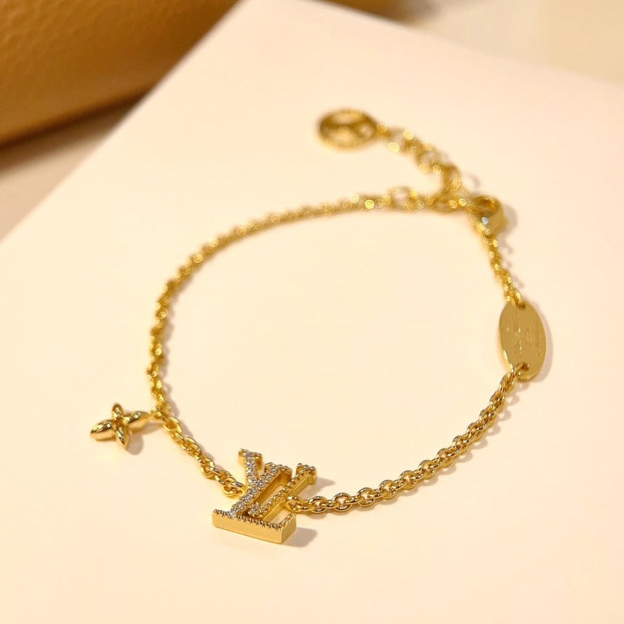 [Olivia JW]LOGO STAR MOTIF GOLD BRACELET